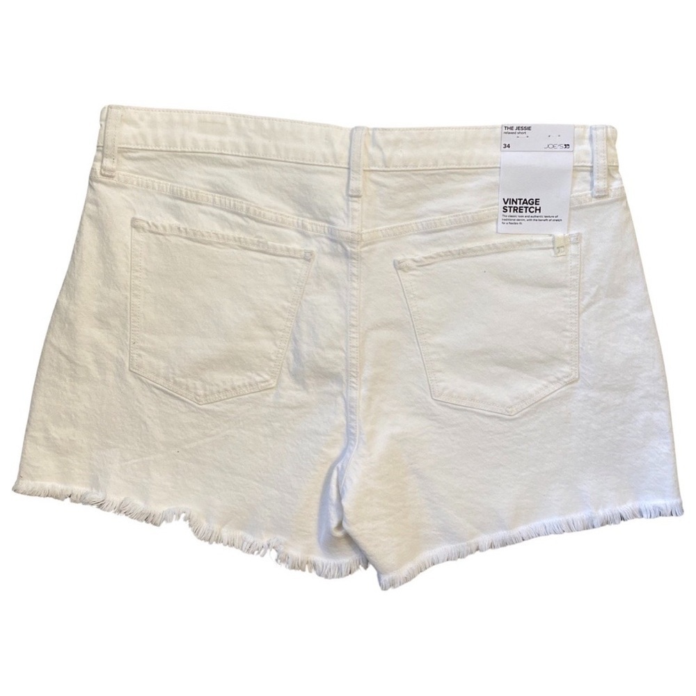 Joe’s Jeans Relaxed White Short The Jessie Vintage Stretch Frayed Size 34 NWT - Picture 10 of 11